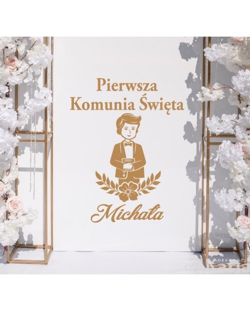 Naklejka okazjonalna: Pierwsza Komunia Święta: chłopczyk