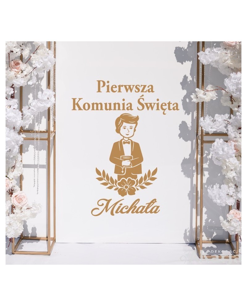 Naklejka okazjonalna: Pierwsza Komunia Święta: chłopczyk