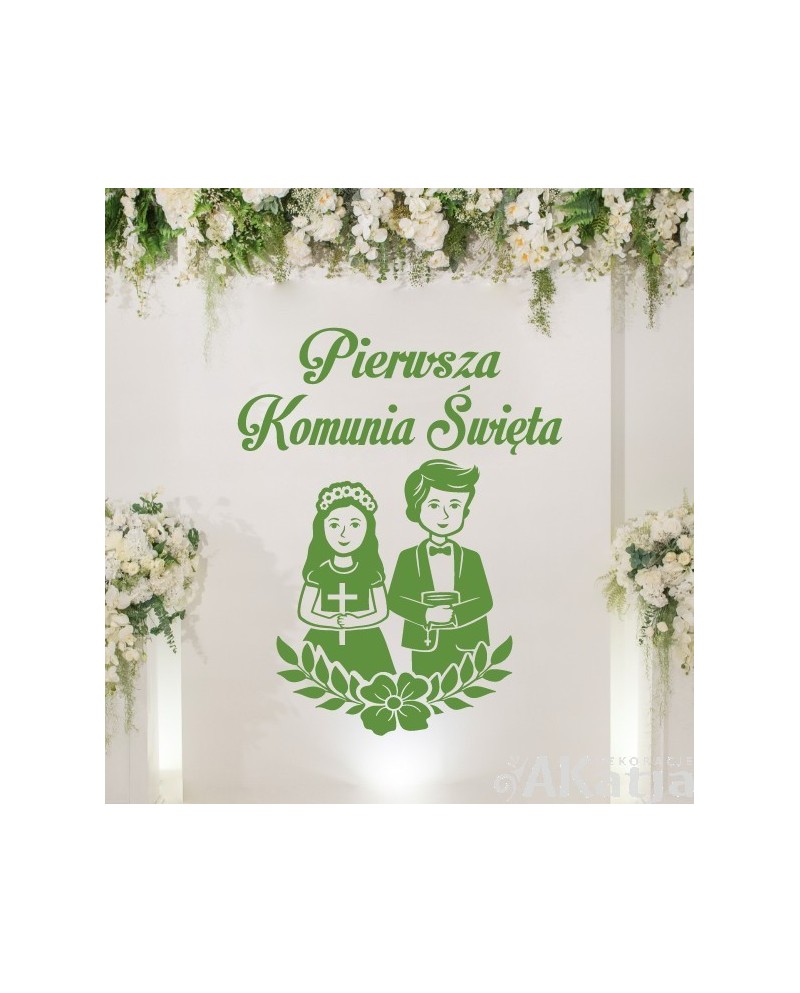 Naklejka okazjonalna: Pierwsza Komunia Święta: dzieci