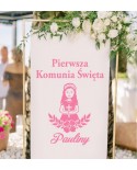 Naklejka okazjonalna: Pierwsza Komunia Święta: dziewczynka