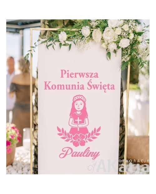 Naklejka okazjonalna: Pierwsza Komunia Święta: dziewczynka