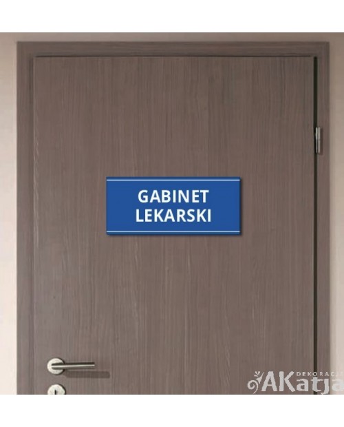 Tabliczka na drzwi „Gabinet lekarski” – do przychodni (naklejka lub tabliczka PCV)