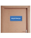 Tabliczka na drzwi – "REJESTRACJA" do przychodni (naklejka lub tabliczka PCV)