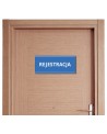 Tabliczka na drzwi – "REJESTRACJA" do przychodni (naklejka lub tabliczka PCV)