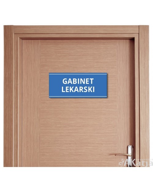 Tabliczka na drzwi „Gabinet lekarski” – do przychodni (naklejka lub tabliczka PCV)
