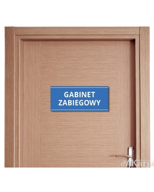 Tabliczka na drzwi „Gabinet zabiegowy” – do przychodni (naklejka lub tabliczka PCV)