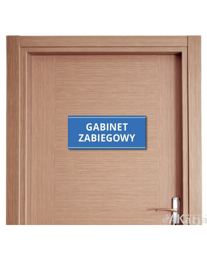 Tabliczka na drzwi „Gabinet zabiegowy” – do przychodni (naklejka lub tabliczka PCV)