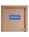 Tabliczka na drzwi „Poczekalnia” – do przychodni (naklejka lub tabliczka PCV)