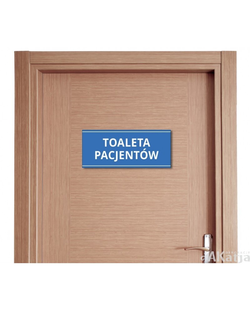 Tabliczka na drzwi „Toaleta Pacjentów” – do przychodni (naklejka lub tabliczka PCV)