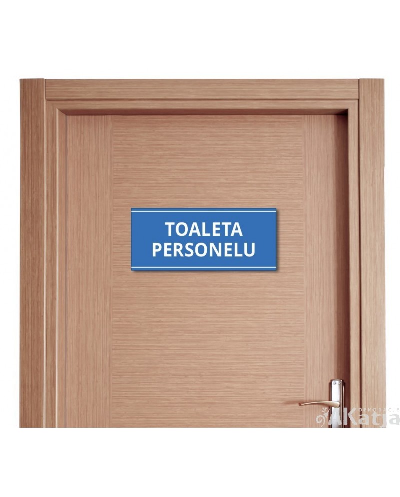 Tabliczka na drzwi „Toaleta Personelu” – do przychodni (naklejka lub tabliczka PCV)
