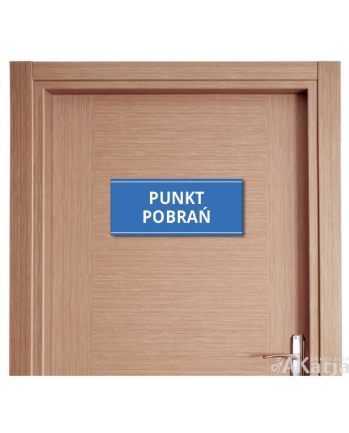 Tabliczka na drzwi „Punkt Pobrań” – do przychodni (naklejka lub tabliczka PCV)
