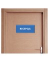 Tabliczka na drzwi „Recepcja” – do przychodni (naklejka lub tabliczka PCV)