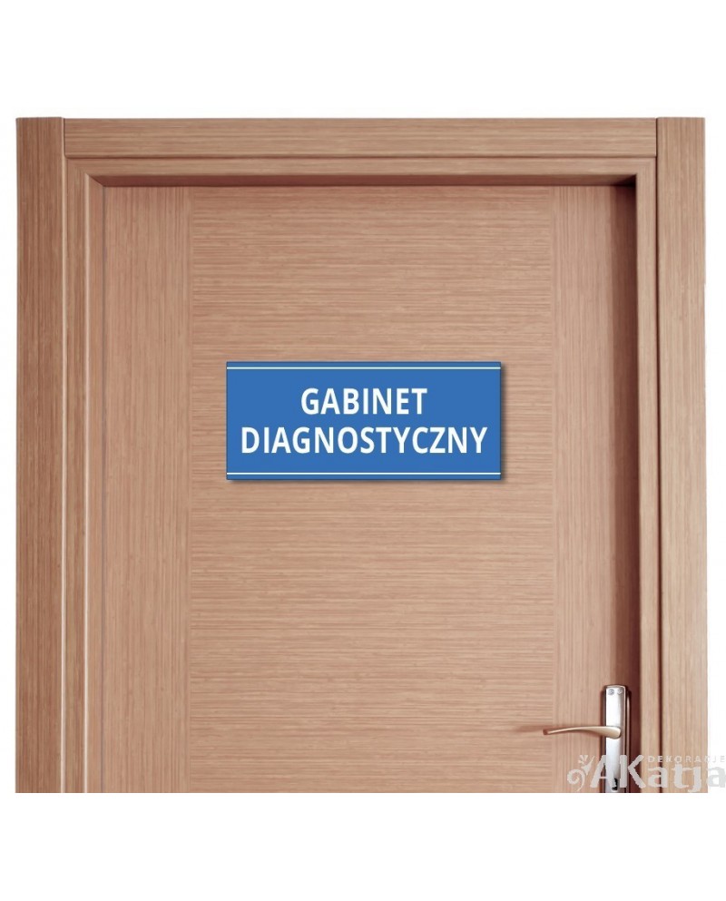 Tabliczka na drzwi „Gabinet Diagnostyczny” – do przychodni (naklejka lub tabliczka PCV)