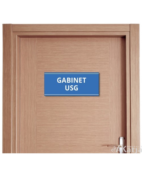 Tabliczka na drzwi „Gabinet USG” – do przychodni (naklejka lub tabliczka PCV)