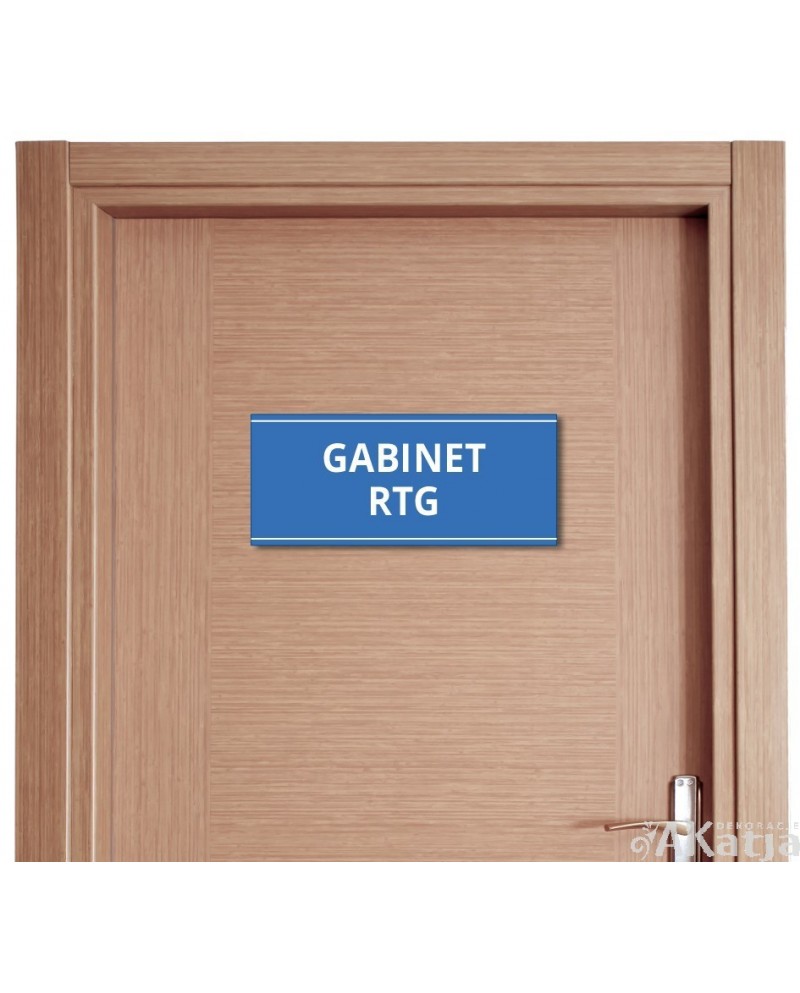 Tabliczka na drzwi „Gabinet RTG” – do przychodni (naklejka lub tabliczka PCV)
