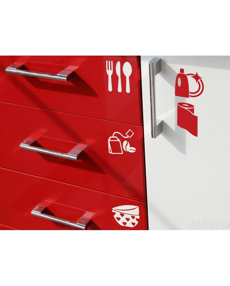 Naklejka na firmowe szafki piktogramy- własny wybór