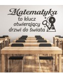 Matematyka to klucz otwierający drzwi do świata- naklejka na ścianę