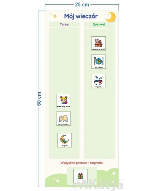 Mój wieczór – tablica organizacyjna dla rodzica