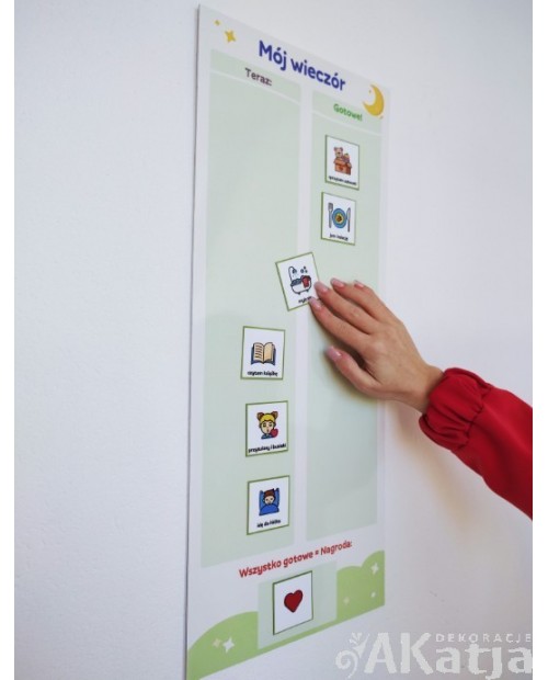 Mój wieczór – tablica organizacyjna dla rodzica