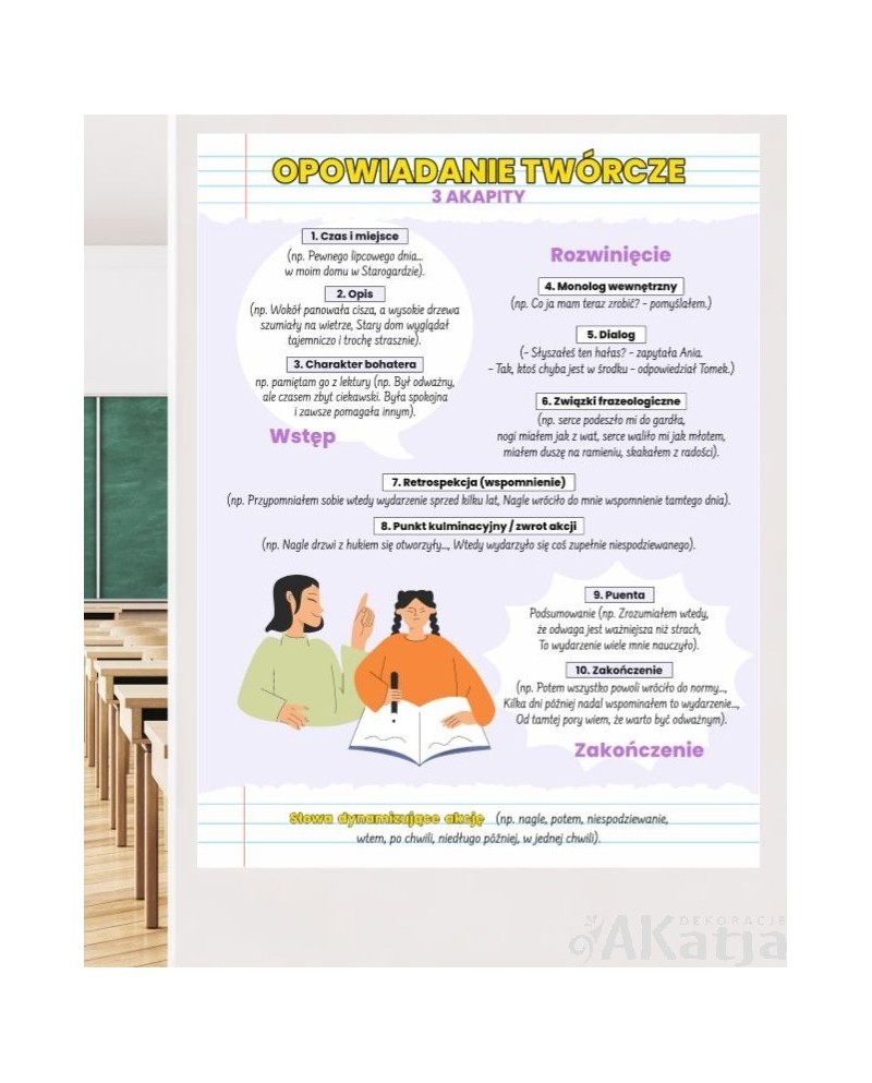 Opowiadanie twórcze- naklejka na ścianę