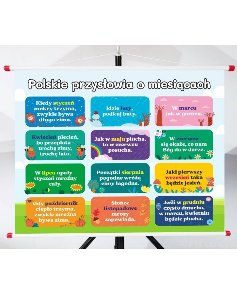 Plansza- Polskie przysłowia o miesiącach