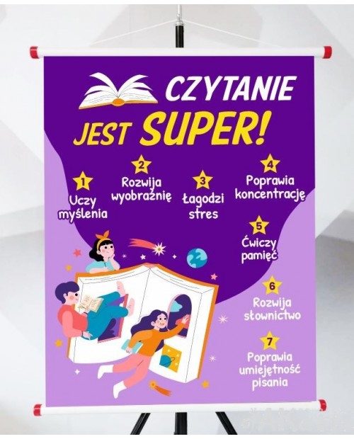 Plansza- Czytanie jest super!