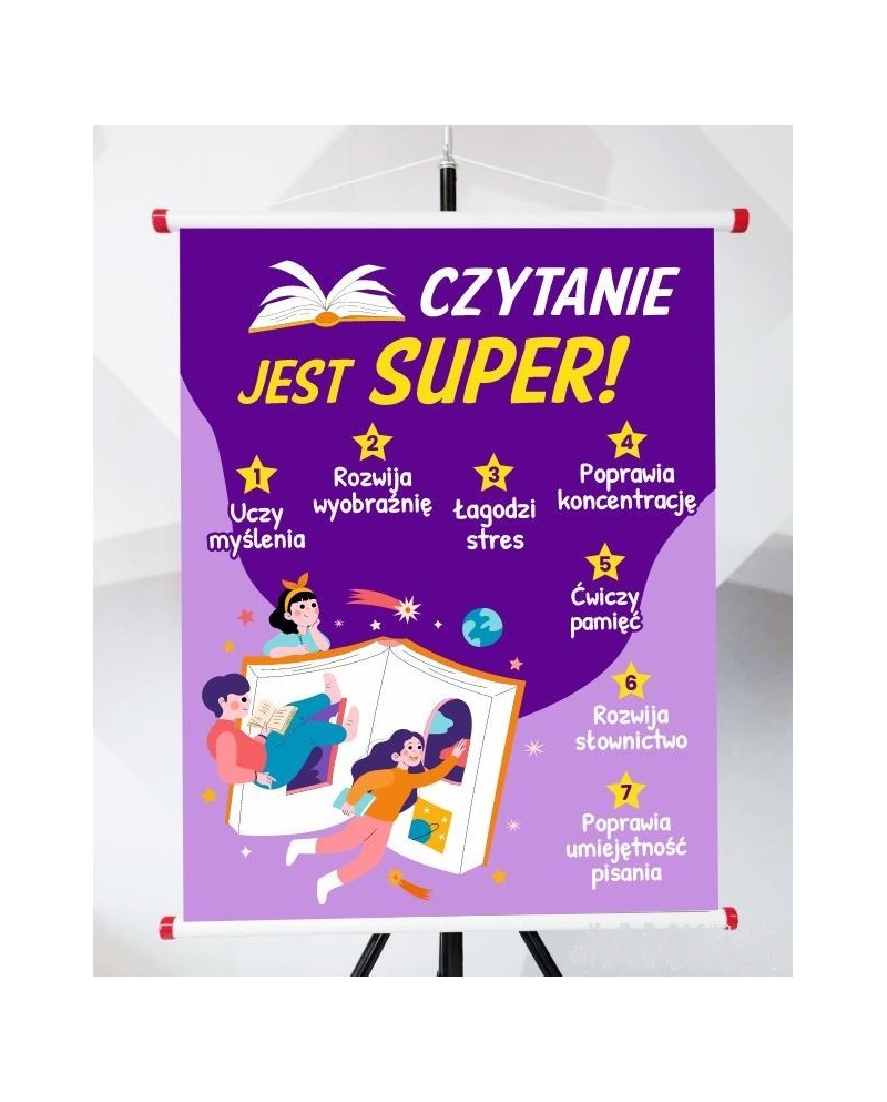 Plansza- Czytanie jest super!
