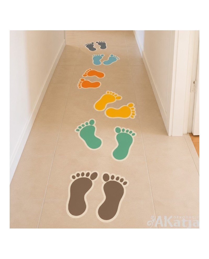 Stopki do skakania – naklejki podłogowe dla dzieci