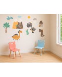 Zestaw naklejek ściennych z dinozaurami dla dzieci