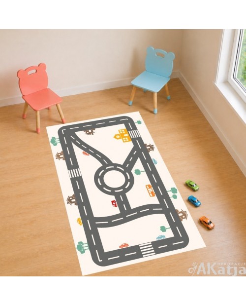 Naklejka na podłogę – tor samochodzikowy dla dzieci