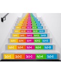 Naklejki na schody: Trójkolorowa tabliczka mnożenia