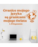 Granice mojego języka są granicami mojego świata- naklejka na ścianę