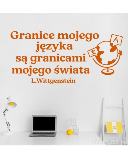 Granice mojego języka są granicami mojego świata- naklejka na ścianę