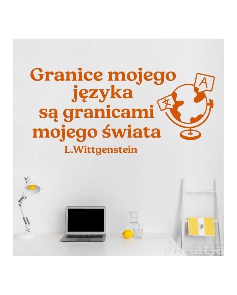 Granice mojego języka są granicami mojego świata- naklejka na ścianę