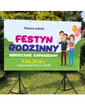 Festyn rodzinny- personalizacja- baner do szkoły i przedszkola