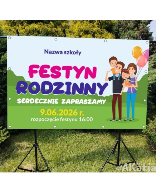 Festyn rodzinny- personalizacja- baner do szkoły i przedszkola