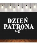 Napis: Patron Szkoły- wycinanka z kartonu