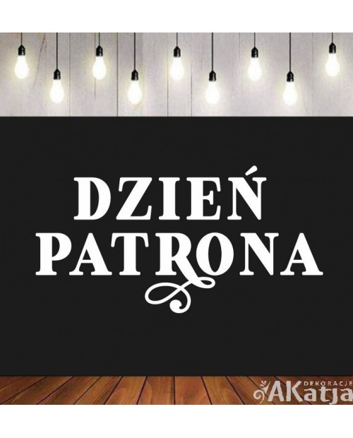 Napis: Patron Szkoły- wycinanka z kartonu