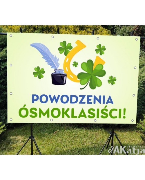 Powodzenia ósmoklasiści- baner do szkoły