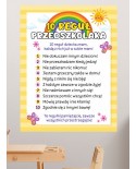 10 reguł przedszkolaka- naklejka na ścianę