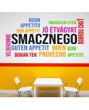 Smacznego- kolorowa naklejka na ścianę