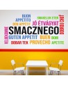 Smacznego- kolorowa naklejka na ścianę