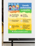 Zasady zachowania w szatni- naklejka na ścianę