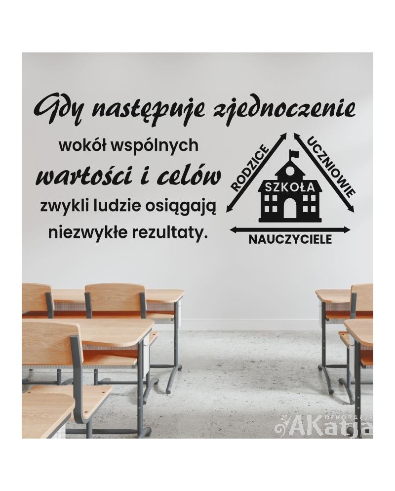 Gdy następuje zjednoczenie...- naklejka na ścianę