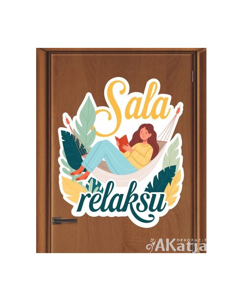 Naklejka na drzwi- Sala relaksu