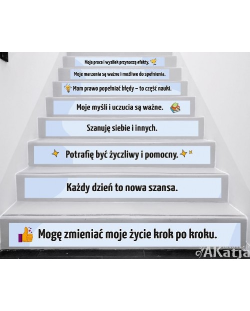 Schody dobrych myśli- naklejki na schody
