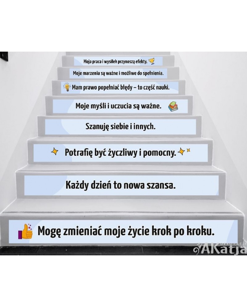 Schody dobrych myśli- naklejki na schody