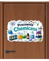 Naklejka na drzwi sali lekcyjnej- Pracownia chemiczna