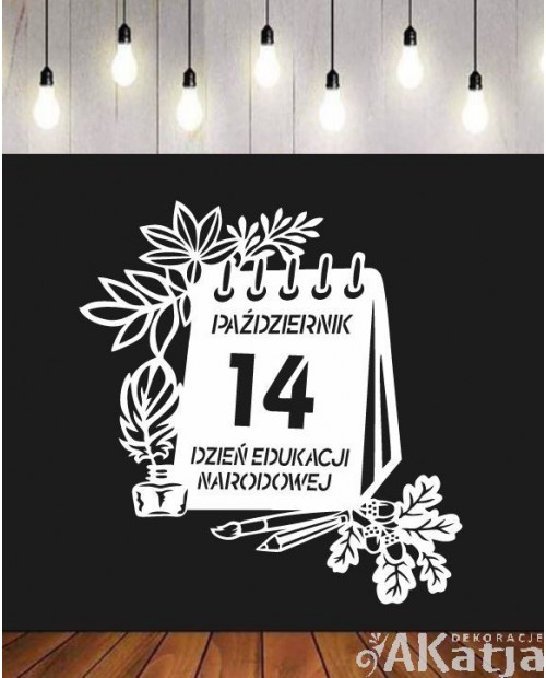 Dzień Edukacji Narodowej: kartka z kalendarza- wycinanka z kartonu