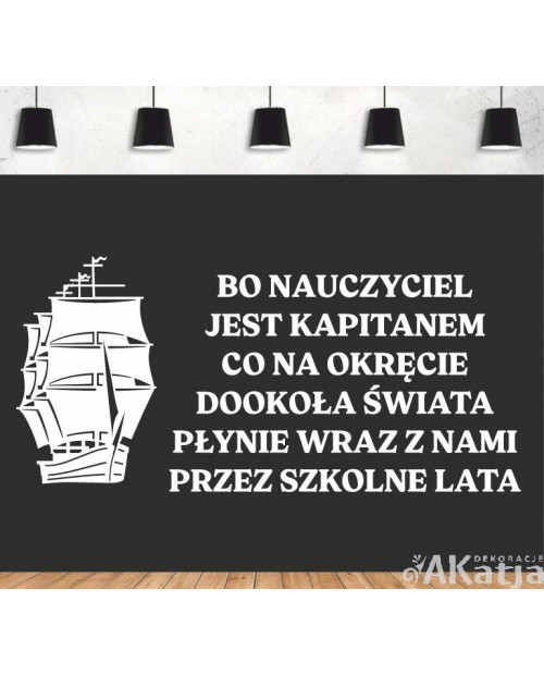 Cytat: Bo nauczyciel...- wycinanka z kartonu